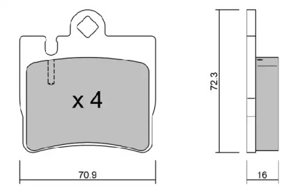 Комплект тормозных колодок AISIN BPMB-2010